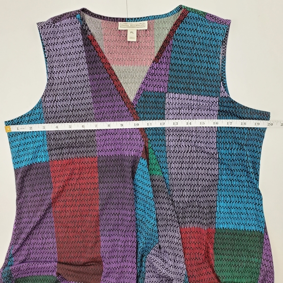 Dana Buchman sleeveless v neck jersey top size PL - Picture 6 of 7